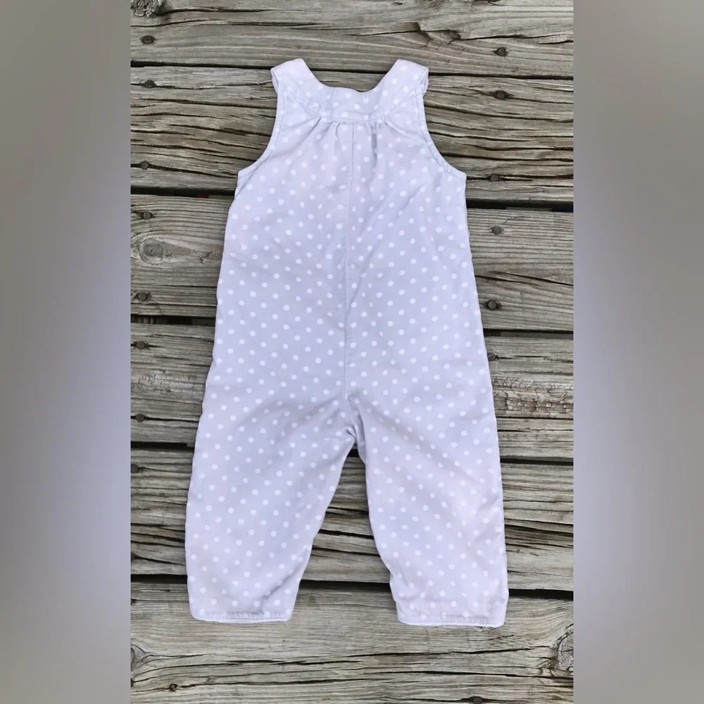18-24m Baby Girls GYMBOREE Polka Dot Panda Pocket One Piece Corduroy Romper Set - Picture 12 of 13